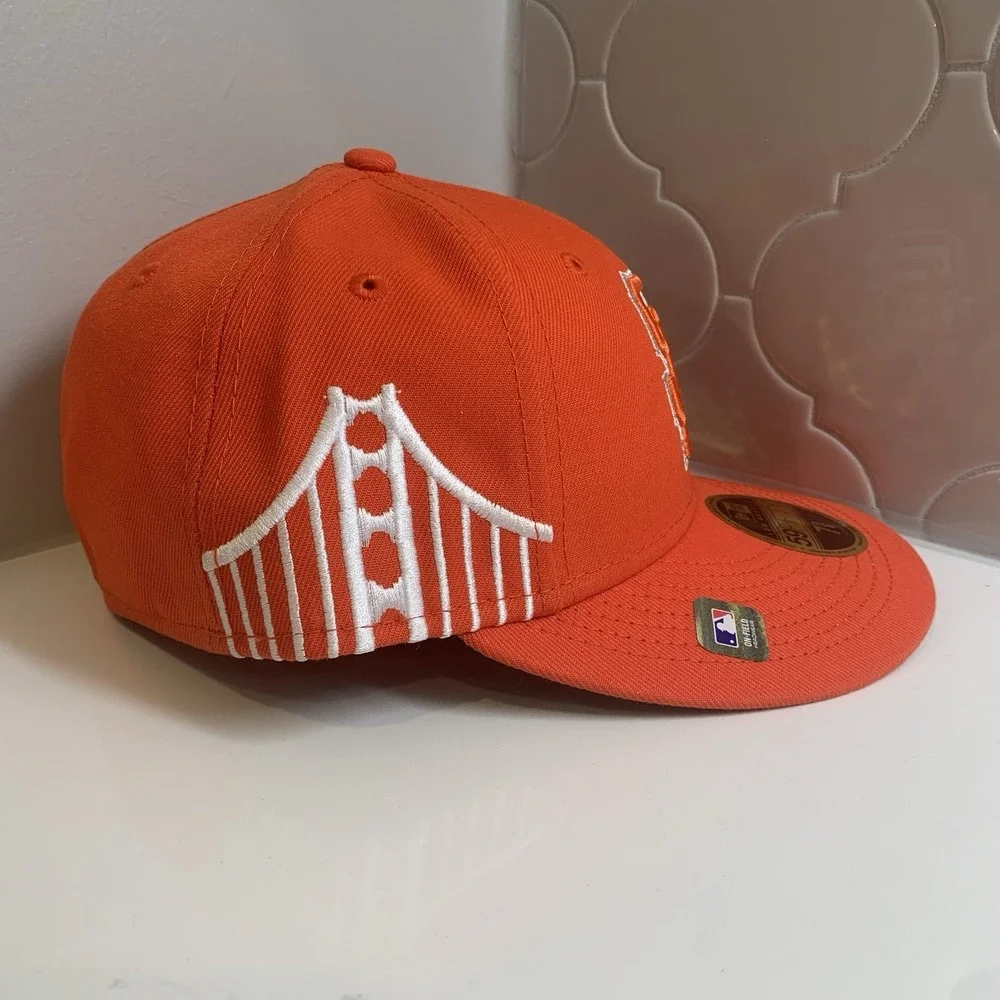 New Era San Francisco Giants 59FIFTY City Connect Orange Fitted Hat Size 7 1/4